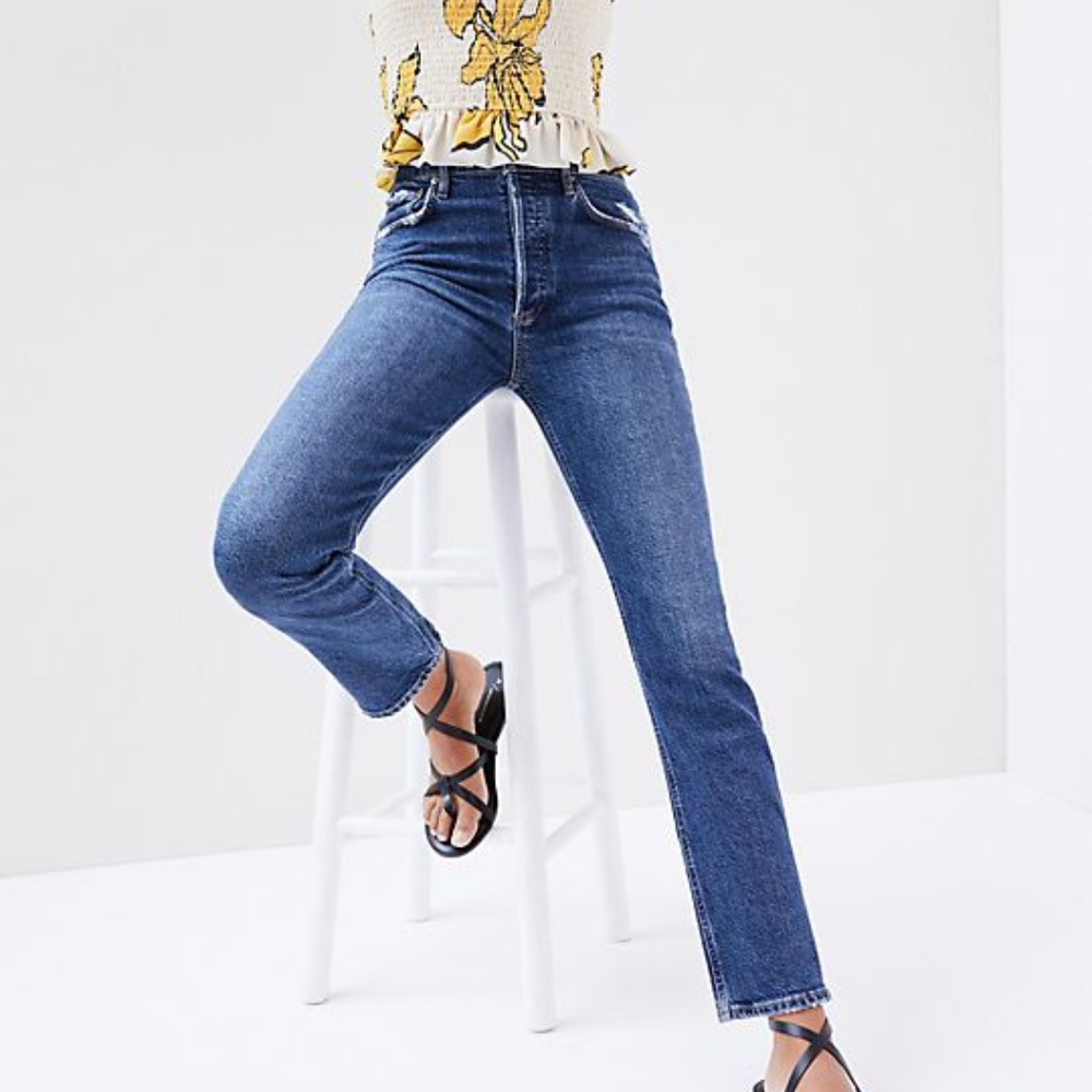 Agolde Riley high rise crop in Disguise, 28